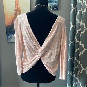 Express Open Back Twist Sweater